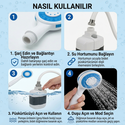 Portatif Taşınabilir Plaj Kamp Duşu