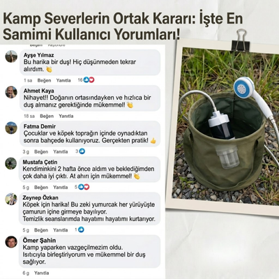 Portatif Taşınabilir Plaj Kamp Duşu